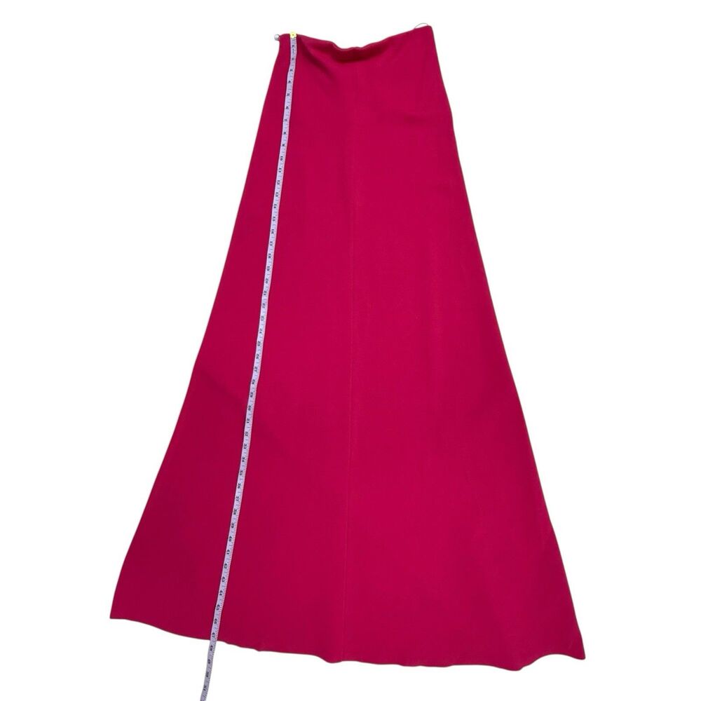 NEW ZARA Strapless Pink Maxi Dress Women Large Fuchsia Pink Fit Flare Knit - Picture 10 of 11